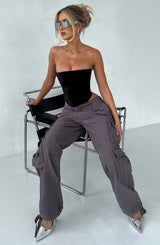 Pantaloni Cargo Tinashe in Charcoal per Stile Unico