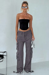 Pantaloni Cargo Tinashe in Charcoal per Stile Unico