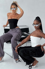 Pantaloni Cargo Tinashe in Charcoal per Stile Unico