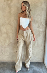 Pantaloni Cargo Tinashe Sand