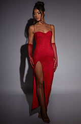 Abito Maxi Trixie Rosso Scintillante