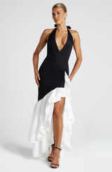 Abito Maxi Veronique Nero/Bianco