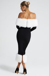 Vittoria Abito Midi Nero/Bianco