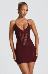 Abito Mini Xanthe Cherry Lacquer