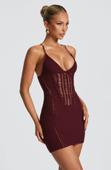 Abito Mini Xanthe Cherry Lacquer