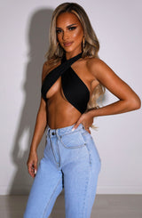 Top Xavia Nero Donna