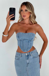 Corset Top Blu