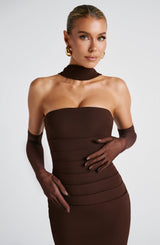 Abito Maxi Yulia Plum Brown