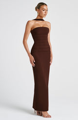 Abito Maxi Yulia Plum Brown