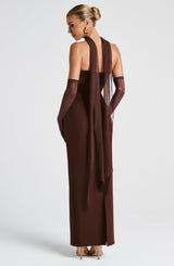 Abito Maxi Yulia Plum Brown