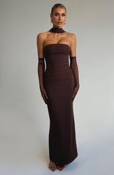 Abito Maxi Yulia Plum Brown