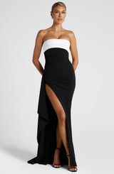 Abito Maxi Nero Bianco