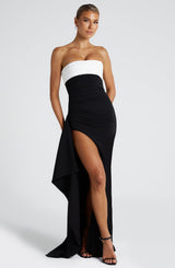 Abito Maxi Nero Bianco