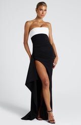 Abito Maxi Nero Bianco