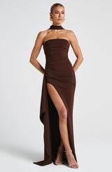 Abito Maxi Zafira Plum Brown