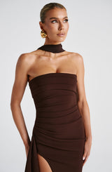 Abito Maxi Zafira Plum Brown