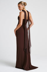Abito Maxi Zafira Plum Brown