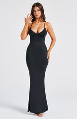 Abito Maxi Zelda Nero Da Sera