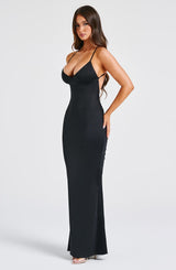 Abito Maxi Zelda Nero Da Sera